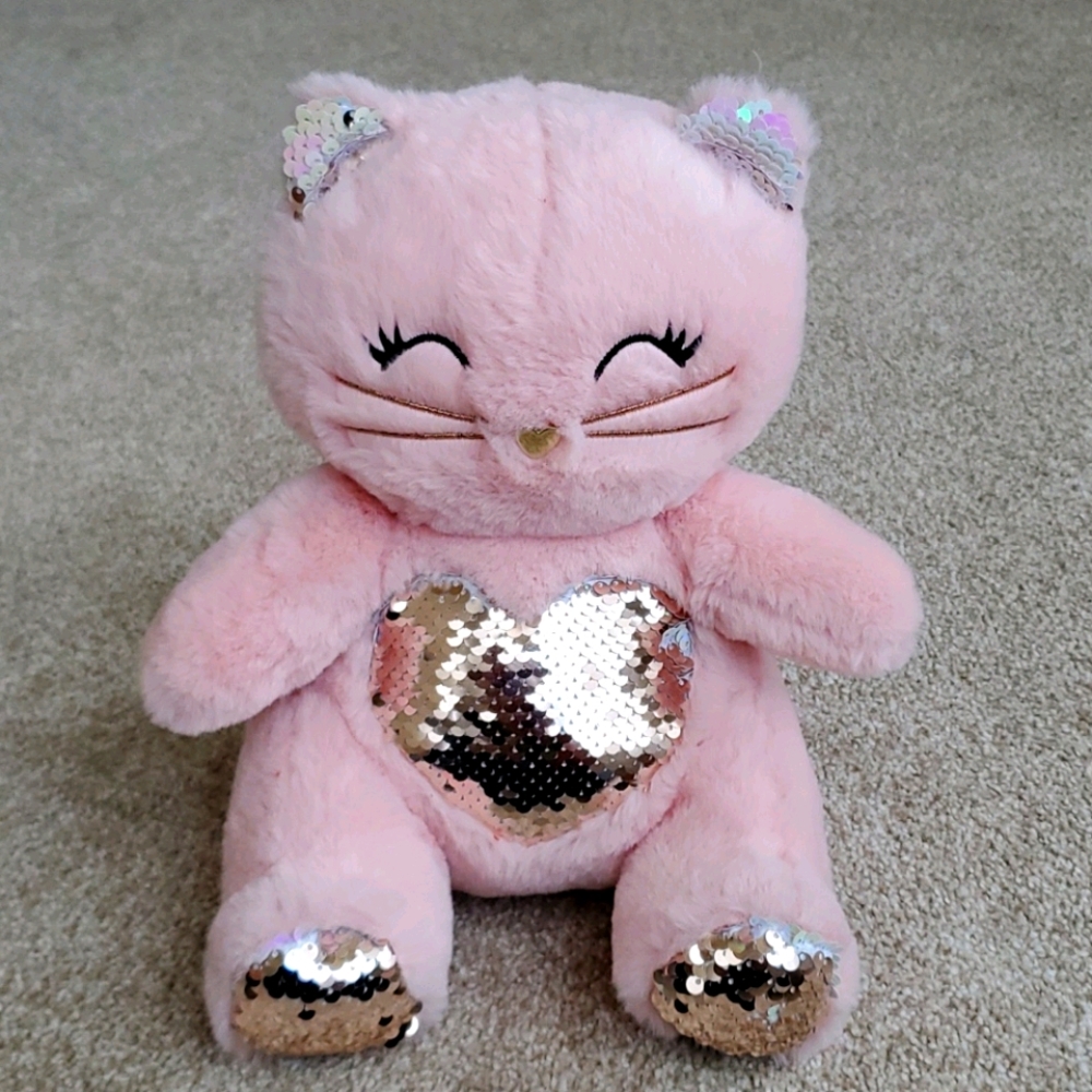 Flip sequin cat backpack purse